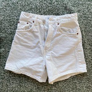 Zara High Waisted White Shorts